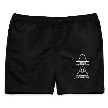  Math Statistics Normal Paranormal Distribution - Männer Badeshorts - Schwarz - Vorne - AI Model Male 178 light (178cm)