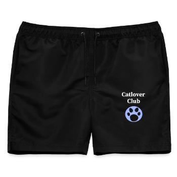 Cat Lover Club, Tier tatzen, closing - Männer Badeshorts - Schwarz - Vorne - AI Model Male 178 light (178cm)