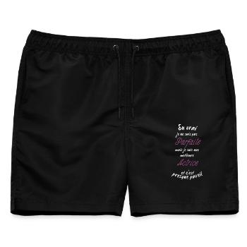 Ich bin die beste Schauspielerin - Männer Badeshorts - Schwarz - Vorne - AI Model Male 178 light (178cm)
