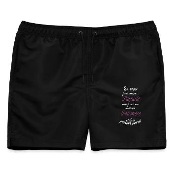 Ich bin der beste Konditor - Männer Badeshorts - Schwarz - Vorne - AI Model Male 178 light (178cm)