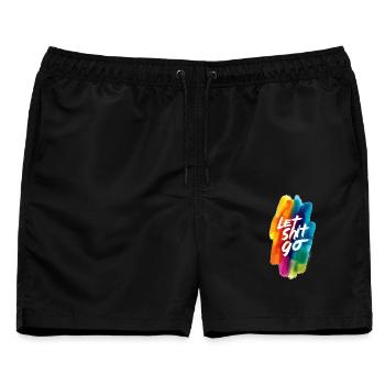 Let go - Männer Badeshorts - Schwarz - Vorne - AI Model Male 178 light (178cm)