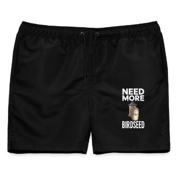 Vogelbeobachter Vögel füttern Birder Geschenke - Männer Badeshorts - Schwarz - Vorne - AI Model Male 178 light (178cm)