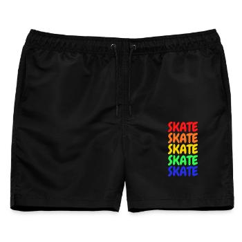 Skate - Männer Badeshorts - Schwarz - Vorne - AI Model Male 178 light (178cm)