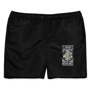 Wikinger Outfits Walhalla Nordische Mythologie - Männer Badeshorts - Schwarz - Vorne - AI Model Male 178 light (178cm)