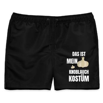Das ist mein Knoblauch Kostüm Geschenkidee Lustig - Männer Badeshorts - Schwarz - Vorne - AI Model Male 178 light (178cm)