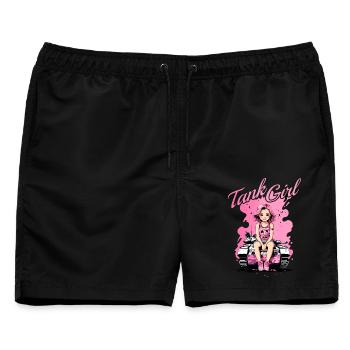 Tank Girl - Männer Badeshorts - Schwarz - Vorne - AI Model Male 178 light (178cm)