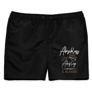 Abschluss 2026 Grundschule - Männer Badeshorts - Schwarz - Vorne - AI Model Male 178 light (178cm)