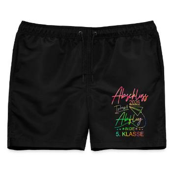 Grundschule Abschluss 2026 - Männer Badeshorts - Schwarz - Vorne - AI Model Male 178 light (178cm)