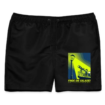 Lichtverschmutzung Astronomie Teleskop Humor Desig - Männer Badeshorts - Schwarz - Vorne - AI Model Male 178 light (178cm)