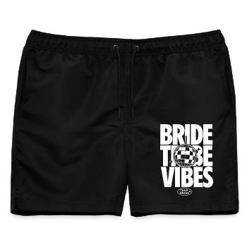 Bride Tribe Vibes Team Bride - Männer Badeshorts - Schwarz - Vorne - AI Model Male 178 light (178cm)