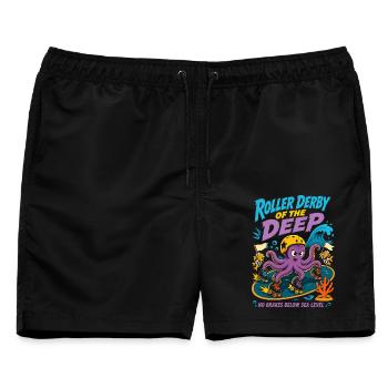 Roller Derby der Tiefsee - Männer Badeshorts - Schwarz - Vorne - AI Model Male 178 light (178cm)