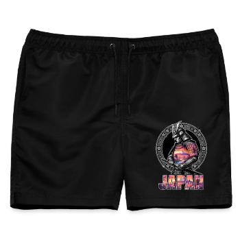 Japan Samurai Shogun Fuji - Männer Badeshorts - Schwarz - Vorne - AI Model Male 178 light (178cm)