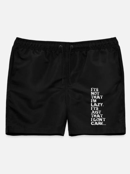 I'm not Lazy v2 - Männer Badeshorts - Schwarz