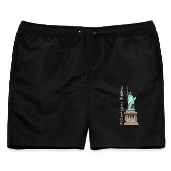 Follow your dreams - Männer Badeshorts - Schwarz - Vorne - AI Model Male 178 light (178cm)