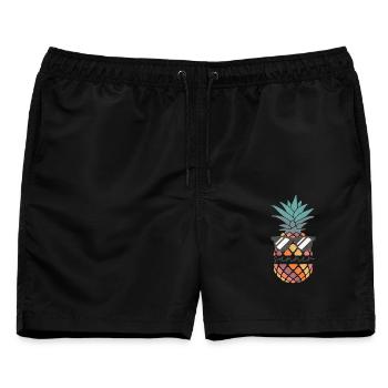 Sommer - Männer Badeshorts - Schwarz - Vorne - AI Model Male 178 light (178cm)