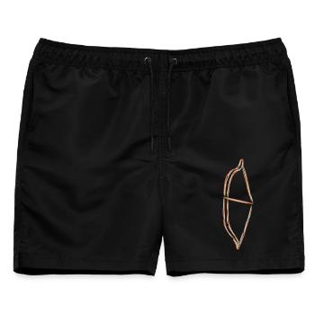 Pfeil und Bogen - Männer Badeshorts - Schwarz - Vorne - AI Model Male 178 light (178cm)