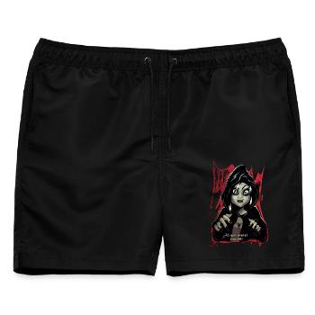 2 Vampire - Männer Badeshorts - Schwarz - Vorne - AI Model Male 178 light (178cm)