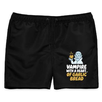 Vampire With A Heart Of Garlic - Männer Badeshorts - Schwarz - Vorne - AI Model Male 178 light (178cm)