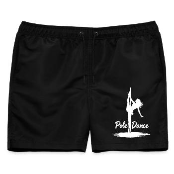 Pole Dance Silhouette – Ästhetische Kunst - Männer Badeshorts - Schwarz - Vorne - AI Model Male 178 light (178cm)