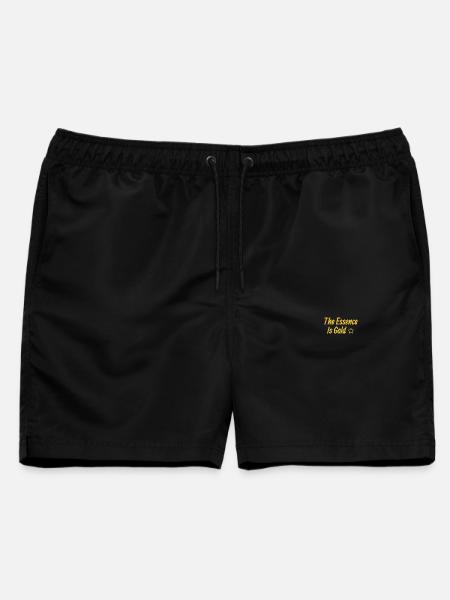 The Essence Is Gold - Männer Badeshorts - Schwarz