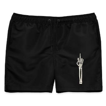 Fuck Halloween - Männer Badeshorts - Schwarz - Vorne - AI Model Male 178 light (178cm)