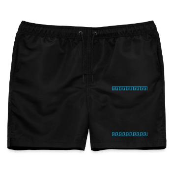 ornament griechisch - Männer Badeshorts - Schwarz - Vorne - AI Model Male 178 light (178cm)