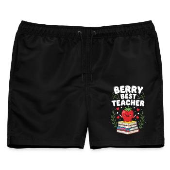 Berry Bester Lehrer Grundschullehrer - Männer Badeshorts - Schwarz - Vorne - AI Model Male 178 light (178cm)