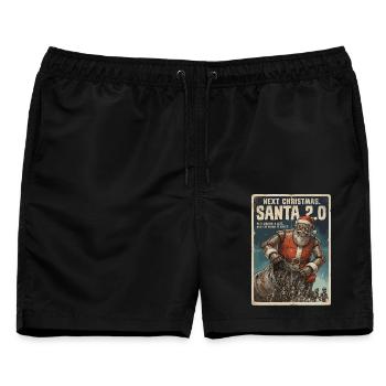 Santa 2.0 Cyborg - Männer Badeshorts - Schwarz - Vorne - AI Model Male 178 light (178cm)