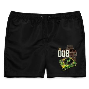 Dub Reggae Soundsystem Plattenspieler - Männer Badeshorts - Schwarz - Vorne - AI Model Male 178 light (178cm)