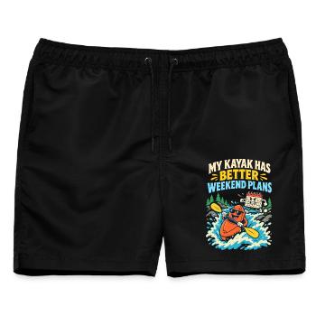 My Kayak Has Better Weekend Plans - Männer Badeshorts - Schwarz - Vorne - AI Model Male 178 light (178cm)