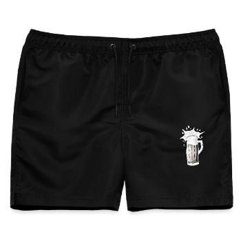 bierkrug Bier trinken Party Fest Oktober - Männer Badeshorts - Schwarz - Vorne - AI Model Male 178 light (178cm)