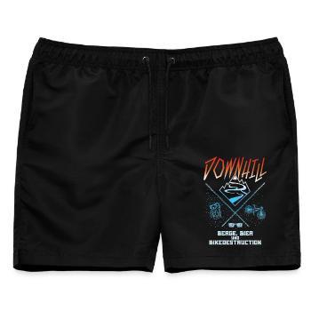 downhill - Männer Badeshorts - Schwarz - Vorne - AI Model Male 178 light (178cm)