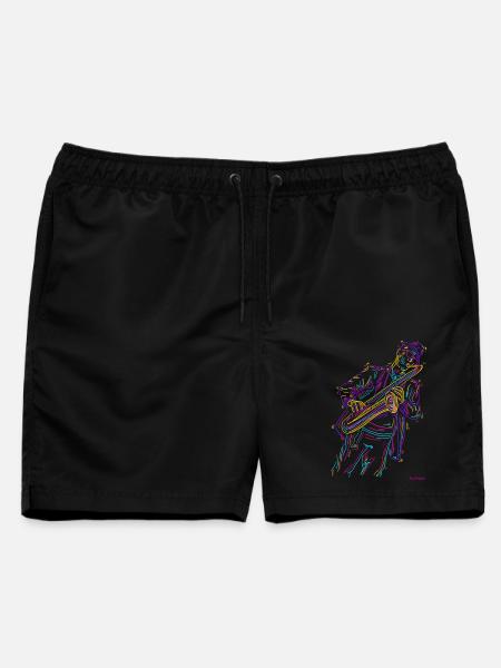 Jazz Saxophon - Männer Badeshorts - Schwarz