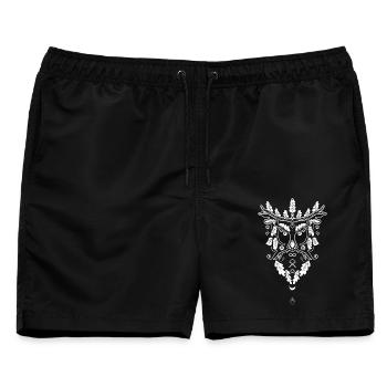 Tree Man - Männer Badeshorts - Schwarz - Vorne - AI Model Male 178 light (178cm)