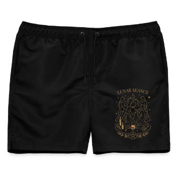 Samhain Lunar Séance Hexe Mond Ritual Art - Männer Badeshorts - Schwarz - Vorne - AI Model Male 178 light (178cm)