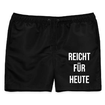 Reicht Für Heute - Männer Badeshorts - Schwarz - Vorne - AI Model Male 178 light (178cm)