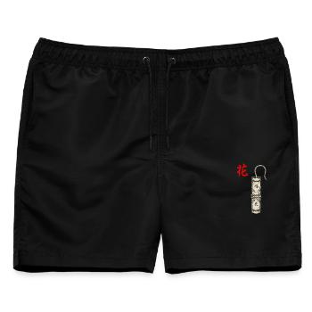 Firecracker Chinesisch - Männer Badeshorts - Schwarz - Vorne - AI Model Male 178 light (178cm)