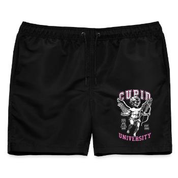 Amor Engel Engel mit Sonnenbrille - Männer Badeshorts - Schwarz - Vorne - AI Model Male 178 light (178cm)