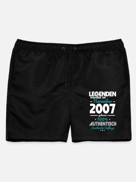 18. Geburtstag - Legenden wurden im November 2007 - Männer Badeshorts - Schwarz