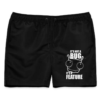 it is not a bug it is a feature - Programmierer - Männer Badeshorts - Schwarz - Vorne - AI Model Male 178 light (178cm)
