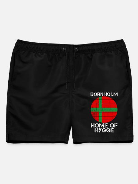 Bornholm Home of Hygge - Männer Badeshorts - Schwarz