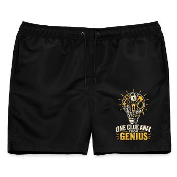 Escape Room One Clue Away - Männer Badeshorts - Schwarz - Vorne - AI Model Male 178 light (178cm)