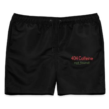 404 Kassette, es wird nicht gefunden - Männer Badeshorts - Schwarz - Vorne - AI Model Male 178 light (178cm)