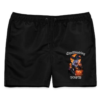Zauberhaftes Halloween-Bier - Männer Badeshorts - Schwarz - Vorne - AI Model Male 178 light (178cm)