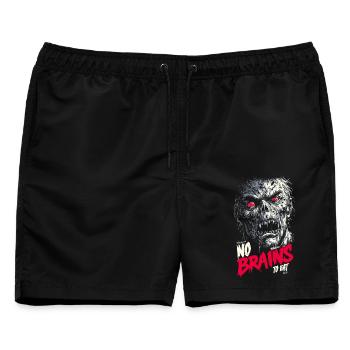 There are no brains - Männer Badeshorts - Schwarz - Vorne - AI Model Male 178 light (178cm)