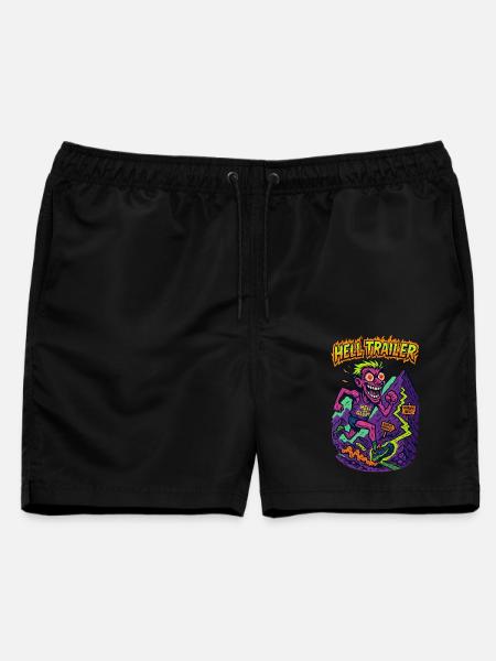 Hell Trailer Abenteuer-Design - Männer Badeshorts - Schwarz
