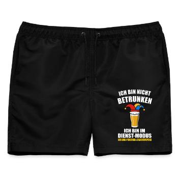 Ich bin nicht betrunken - Karneval - Männer Badeshorts - Schwarz - Vorne - AI Model Male 178 light (178cm)