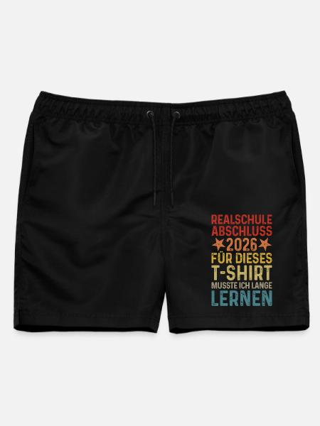 Realschulabschluss 2026 - Abschluss Realschule - Männer Badeshorts - Schwarz