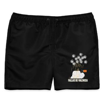 Fallas De Valencia Feuerwerk - Männer Badeshorts - Schwarz - Vorne - AI Model Male 178 light (178cm)