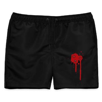 Kollateralopfer - Männer Badeshorts - Schwarz - Vorne - AI Model Male 178 light (178cm)